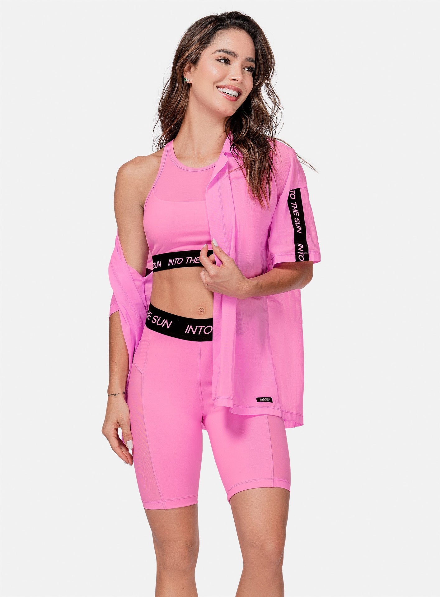CAMISA DEPORTIVA MUJER OVER SIZE EN TELA SEMI TRANSPARENTE CON ELASTICO ESTAMPADO TALLA ÚNICA PRECIO ESPECIAL