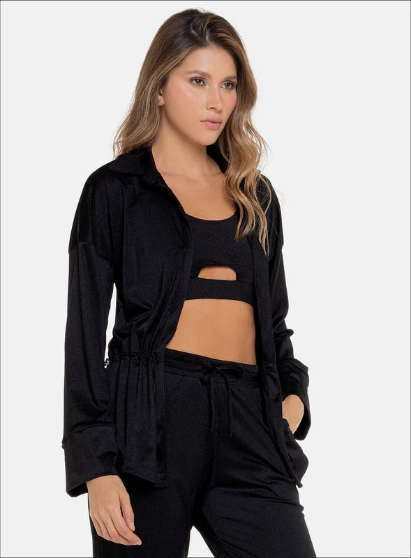 Camisa casual en tela rib - PRECIO ESPECIAL