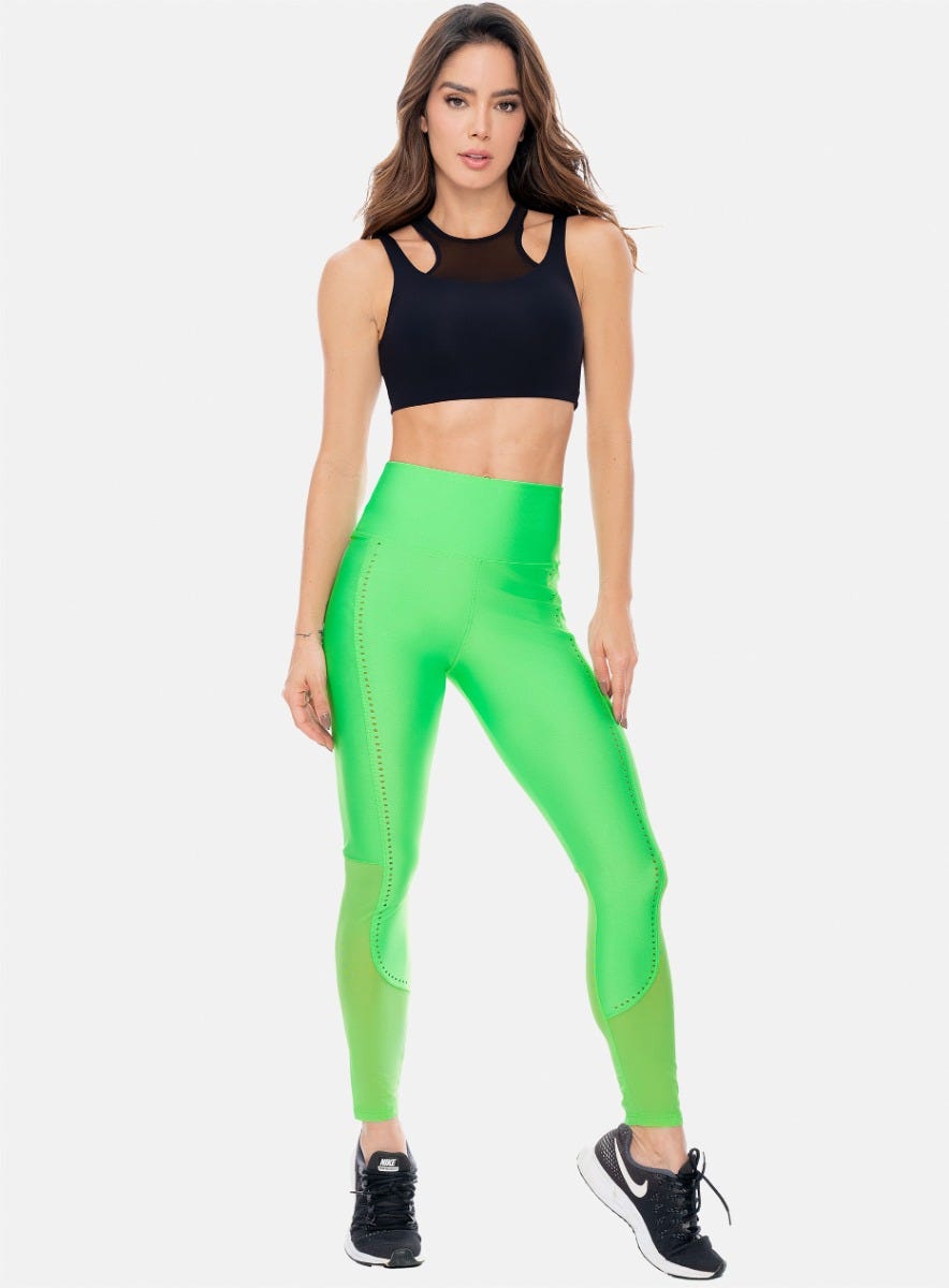 LEGGINS DEPORTIVO CORTE LASER TELA EFECTO BRILLANTE - PRECIO ESPECIAL