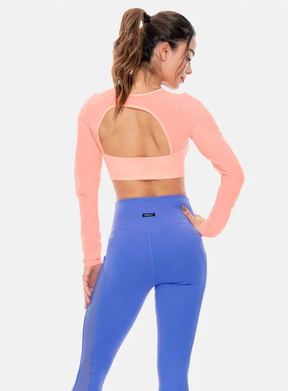 TOP DEPORTIVO EN TELA SEMI TRANSPARENTE - PRECIO ESPECIAL